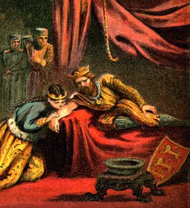 Edward von Woodstock, Prinz von Wales, mit seiner Frau, Joan, Prinzessin von Wales, um 1850 von Unbekannt