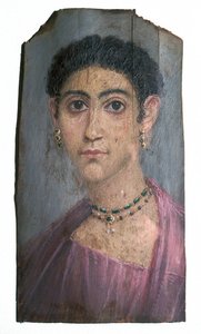 Ägyptisches Wachsporträt einer Dame, 2. Jahrhundert