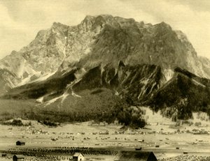 Ehrwald und die Wettersteinberge, Tirol, Österreich