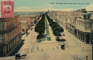 El Prado, Vogelperspektive, Havanna, Kuba, 1911