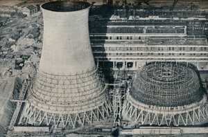 Elektrisches Kraftwerk in Water Orton, Hams Hall, bei Birmingham, 1928
