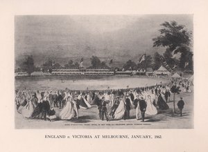 England gegen Victoria in Melbourne, Australien, Januar 1862 von Unbekannt