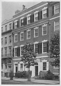 Eingangsfront, Haus von Miss Anne Morgan, Sutton Place, New York City, 1924