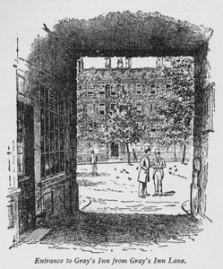 Eingang zu Grays Inn von Grays Inn Lane, ca. 1918
