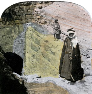 Eingang zum Jungfrauenbrunnen, Jerusalem, Israel, spätes 19. Jahrhundert