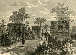 Eingang zu den Zoologischen Gärten im Jahr 1840, um 1876
