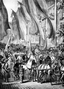 Einzug von Erzherzog Johann von Österreich in Frankfurt, Deutschland, 11. Juli 1848