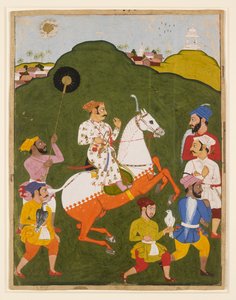 Reiterporträt von Maharana Raj Singh I. von Mewar, 1670 von Unbekannt