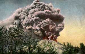 Ausbruch des Vesuvs, Italien, April 1906 von Unbekannt
