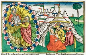 Exodus 20:1-5: Mose empfängt die Zehn Gebote von Unbekannt