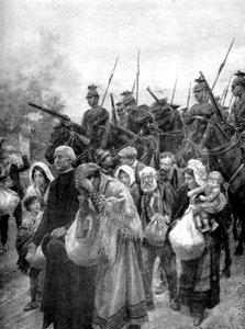 Vertreibung der Zivilbevölkerung von Löwen, Brüssel, 1914