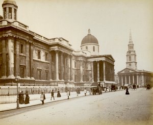 Außenansicht der National Gallery, London, 1887