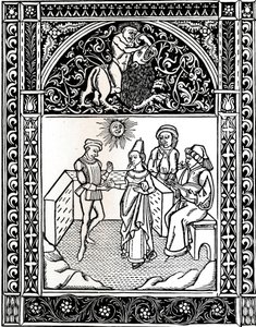 Fabel VIII: Die Frau, die mit einem Räuber verheiratet ist. Äsops Fabeln, 1485
