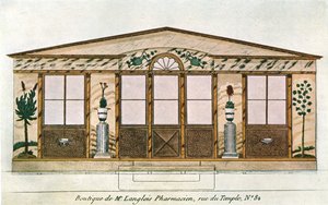Fassadenmalerei der Apotheke Langlois, Paris, Frankreich, 1928 von Unbekannt