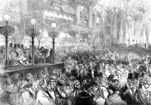 Kostümball im neuen Grand Opera House, Paris, zugunsten der Armen, 1875