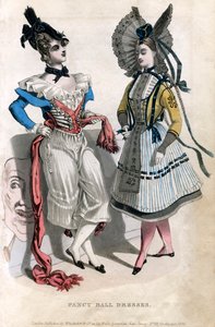 Kostümballkleider, 1830
