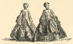 Modepuppe in Taffeta-Watteau-Kleid mit Reifrock, ca. 1750-1800, 1937 von Unbekannt