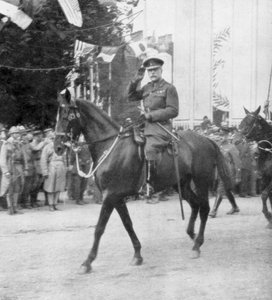 Feldmarschall Sir Douglas Haig während der Siegesparade, Paris, Frankreich, 14. Juli 1919