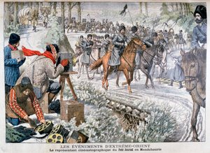 Dreharbeiten in der Mandschurei während des Russisch-Japanischen Krieges, 1904