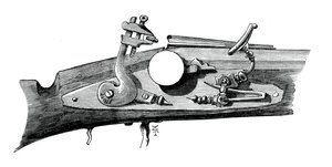 Feuerstein oder Schnapphahn aus Haddon Hall, Derbyshire, ca. 1620, ca. 1880