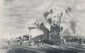 Erster Zug der Interkolonialen Eisenbahn verlässt Kalgoorlie, 1923 von Unbekannt