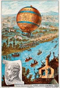 Erste Luftfahrt von Pilâtre de Rozier und d