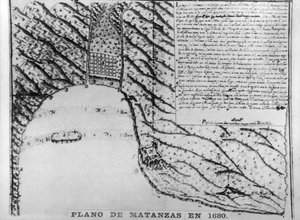 Erste Zeichnungen von Matanzas, 1680, 1920er Jahre