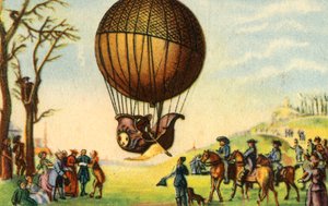 Erster bemannter Aufstieg eines Wasserstoffballons, Paris, Frankreich, 1. Dezember 1783, 1932 von Unbekannt