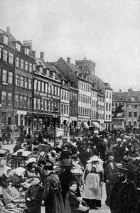 Fischmarkt, Kopenhagen, um 1922