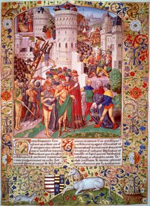Flavius Josephus vor Titus, bei der Belagerung von Jerusalem, 70