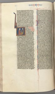 Nehemia überreicht Artaxerxes den goldenen Becher (historiierte Initiale V) von Unbekannt