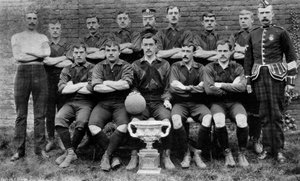 Fußballmannschaft des 1. Royal Scots Lothian Regiment, 1896