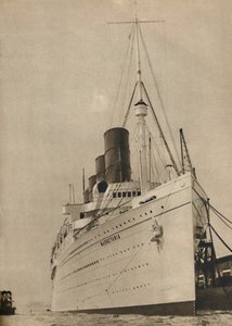 Ehemalige Königin des Ozeans, R.M.S. Mauretania der Cunard White Star Line, 1936