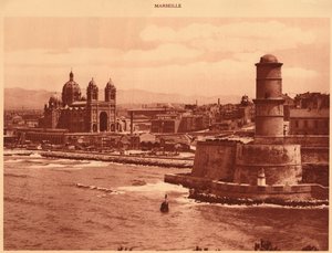 Fort St. Jean und Kathedrale, Marseille, 1930