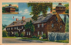 Fort Western und Blockhäuser, Augusta, Maine, 1920er Jahre