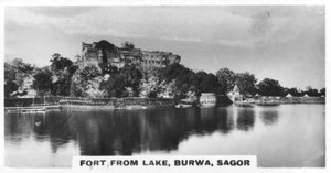 Fort vom See, Burwa, Sagor, Indien, ca. 1925 von Unbekannt