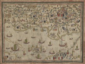 Festungen Zeelandia und Provintia und die Stadt Tainan, 19. Jahrhundert von Unbekannt