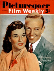 Fred Astaire 1899-1987 und Paulette Goddard 1910-1990, Schauspieler, 1941