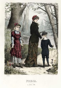 Freja illustrierte skandinavische Modezeitung 1881, Illustration Nr. 8 von Unbekannt