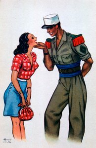 Postkarte der französischen Fremdenlegion, 20. Jahrhundert