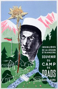 Postkarte der französischen Fremdenlegion, 20. Jahrhundert