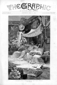 Französische Schauspielerin Sarah Bernhardt in ihrem Pariser Studio, Frankreich, 1890