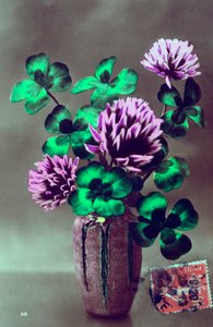 Französische Blumenpostkarte, ca. 1900 von Unbekannt