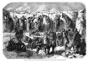 Französischer Schützengraben in der Parallele vor dem Mamelon und dem Weißen Turm, Sewastopol, Krimkrieg, 1855