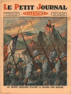 Französische Truppen verlassen die zweite Rheinzone, 1929