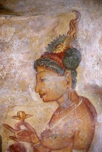 Fresko, Damen von Sigiriya, Sri Lanka