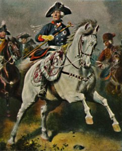 Friedrich der Große 1712-1786 als Schlachtenkönig. - Gemälde von Camphausen, 1934