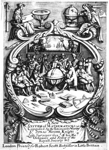 Frontispiz von A New System of Mathematicks von Jonas Moore, 1681