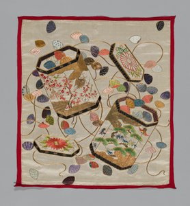 Fukusa-Geschenkabdeckung, Japan, Edo-Zeit 1615-1868, 1775-1800