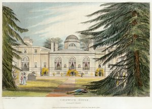 Gartenseite des Chiswick House, Hounslow, London, 1823